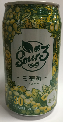 SNK CHU-HI SOUR3 WHITE GRAPE 350ML/24