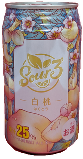 SNK CHU-HI SOUR3 WHITE PEACH 350ML/24