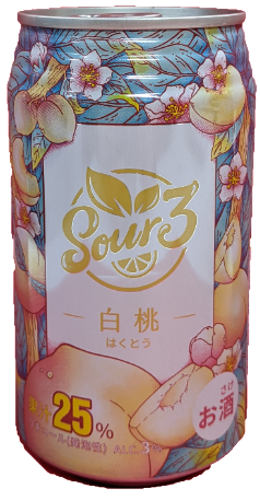 SNK CHU-HI SOUR3 WHITE PEACH 350ML/24