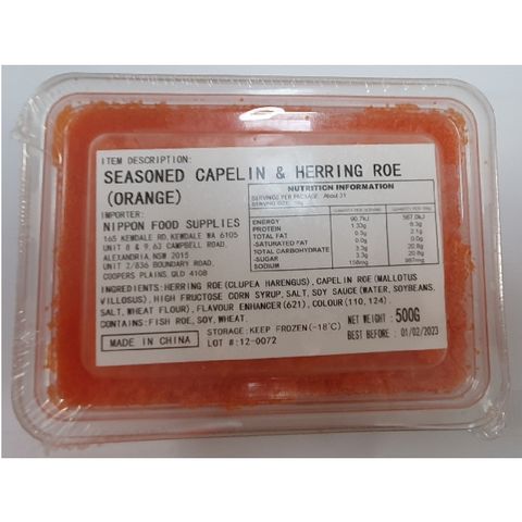 FISH ROE MASAGO ORANGE 500g/24