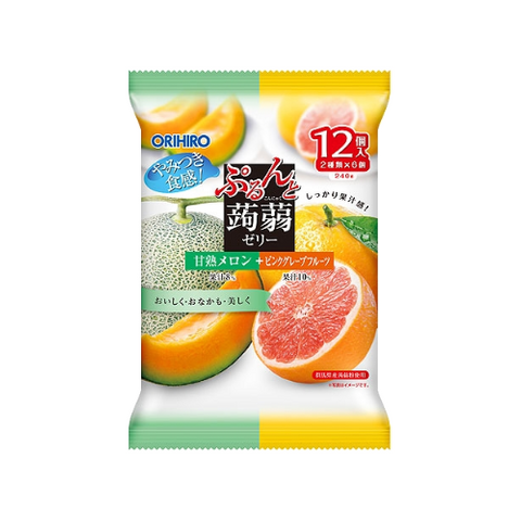 KONNYAKU JELLY 12P(MELON&PINK GRAPEFRUIT