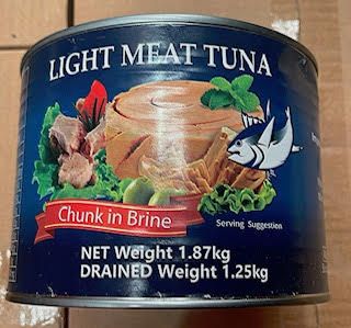 CAN TUNA IN BRINE 1.87KG/6