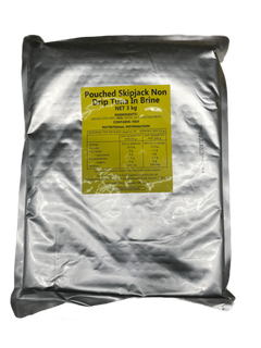 POUCHED SKIPJACK NON DRIP TUNA IN BRINE 99% 3KG
