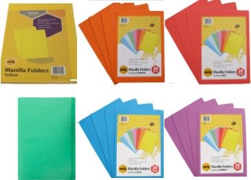 COLOURED FILE FOLDERS *EACH*