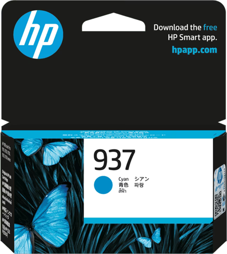 HP 937 Cyan Original Ink Cartridge ~ 800 Page
