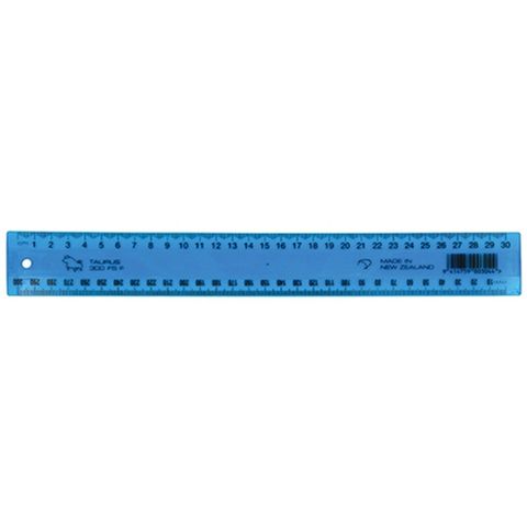 PLASTIC RULER 30CM TINTED