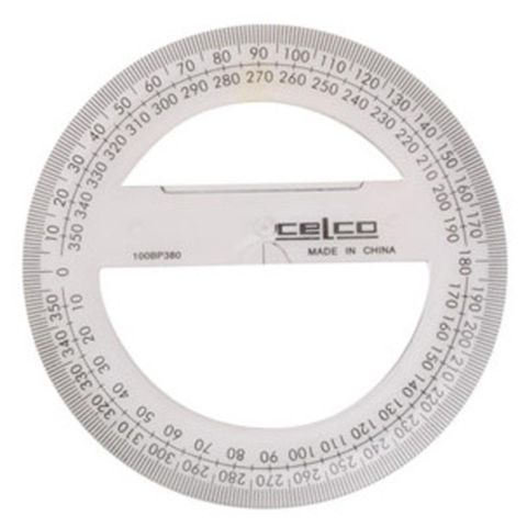 PROTRACTOR 360 DEG 10CM