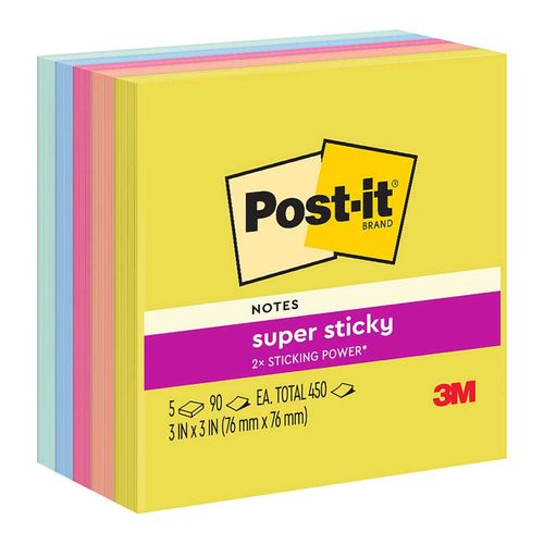 Post-it Super Sticky Notes 76mm x 76mm SummerJoy