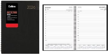 362110061 - 2026 Collins A51 Boston Diary Day To Page Wiro, Black - 441033
