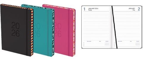 362030002 - 2026 Collins A51 Coloured Edge Diary Day To Page, Blue - 441593