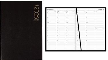 2026 Collins A43A Appointment Diary, Week To View, Black - 438030