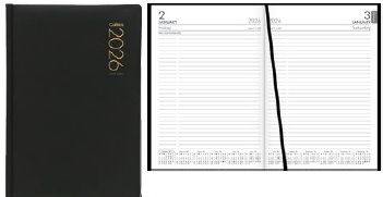 2026 Collins A51E Executive Diary, Day To Page, Black - 438060