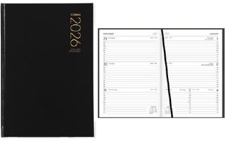 2026 Collins A53A Appointment Diary, Week To View, Black - 438029