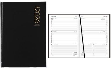 2026 Collins A53A Appointment Diary, Week To View, Black - 438029