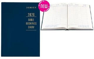 2026 Debden Diary Restaurant/Table Bookings A4 2 Pages to a Day Blue - 1001773