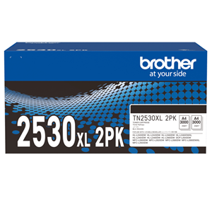 Brother TN2530XL2PK Black High Yield Toner 2 Pack(3k each)
