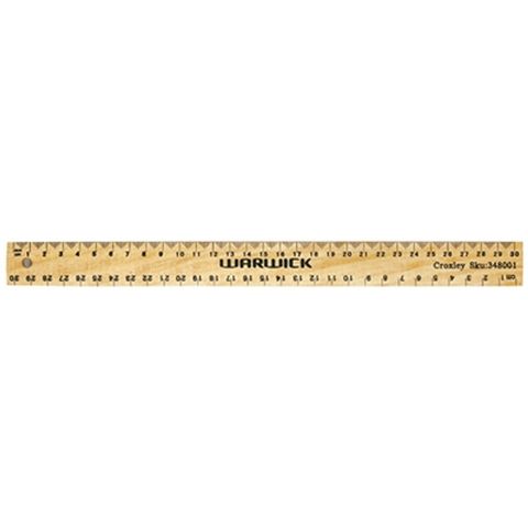 WARWICK 30CM WOODEN RULER