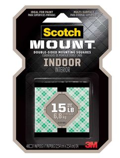 Scotch Mounting Squares 111H-SQ-48 Indoor 25mm, Pack of 48