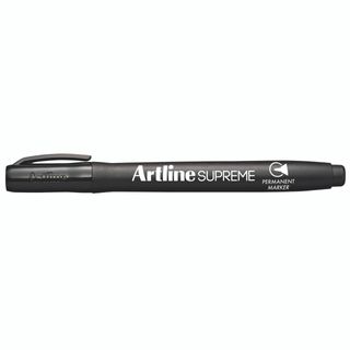 Artline Supreme Permanent Marker 1mm Bullet tip, Black
