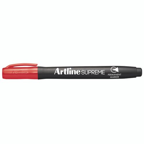Artline Supreme Permanent Marker 1mm Bullet tip, Red