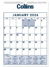 2026 Collins Wall Calendar One Month to View 295x422mm - 441049