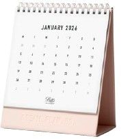 2026 Letts of London Desk Calendar Conscious 150x180mm Rosewater - 1001586