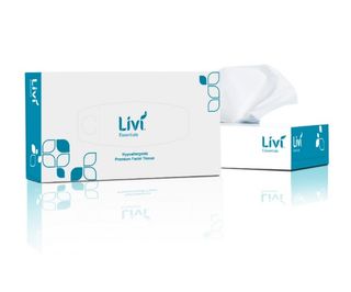 Livi Essentials Premium 2 ply 100 Sheet Facial Tissues, Ctn 30