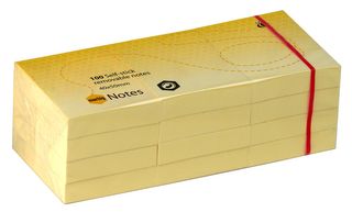 Adhesive Notes Yellow 38x50mm, Pkt 12