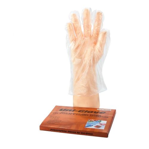 PLASTIC DISPOSABLE GLOVES MED