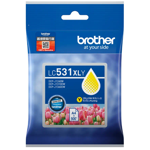 Brother LC531XLY Yellow Ink Cartridge~500pg