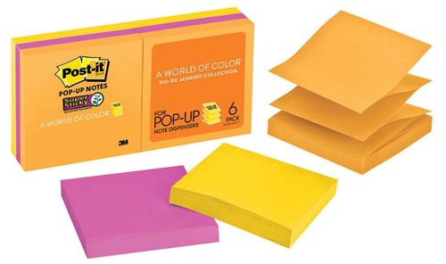 Post-it Super Sticky Pop-up Notes - 76 x 76 mm Pk6