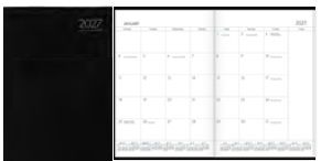 104213 - 2027 Collins A4 Premium Monthly Planners, Month To View, PVC Cover, Black
