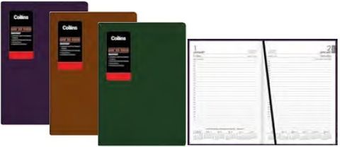 101572 - 2027 Collins Rhapsody A51 Diary, Day Per Page, Racing Green