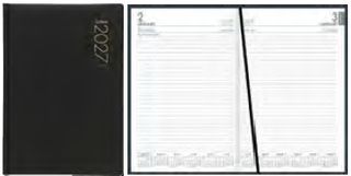 2027 A51E Executive Diary, Day To Page, Black