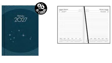 104211 - 2027 Collins A51 Bilingual Ratāka Diary, English/Te Reo Māori text, Day To Page