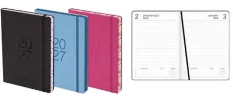 2027 Collins A51 Colour Edge Diary, Day To Page, Black
