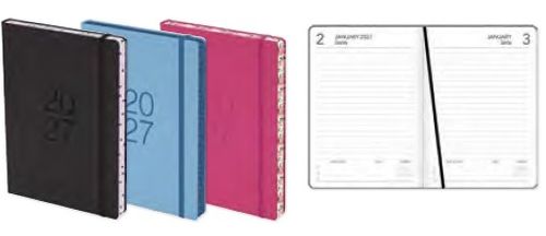 2027 Collins A51 Colour Edge Diary, Day To Page, Black