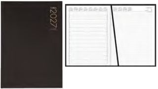 2027 Collins A41 Interleaved Appointment Diary, 2 Pages Per Day, Black