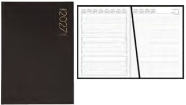 2027 Collins A41 Interleaved Appointment Diary, 2 Pages Per Day, Black