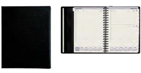 104218 - 2027 Collins Portfolio Diary, Day To Page, Wiro, Black