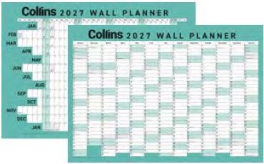 104209 - 2027 Collins A2 Wall Planner, Laminated