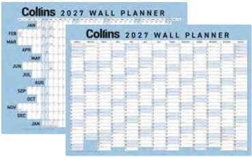 104220 - 2027 Collins Large Wall Planner 700x900mm, Laminated