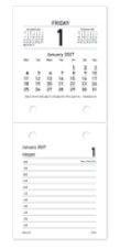 2027 13H Desk Calendar Refill Top Opening