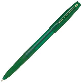 Pilot Super Grip G Stick Ballpoint Pen, Green (BPS-GG-M-G)