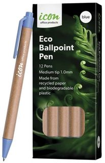 Icon Eco Ballpoint Pen (Blue) Bx12