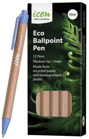 Icon Eco Ballpoint Pen (Blue) Bx12
