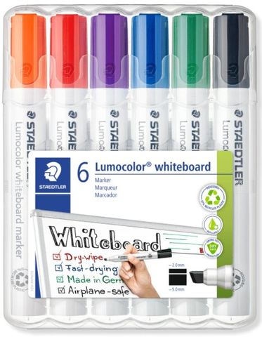 Staedtler Whiteboard Marker Chisel, Set 6