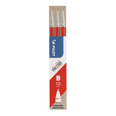 Pilot Frixion Erasable Refill Broad Red, Pack of 3 (BLS-FR10-R-S3P)