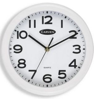 Carven Wall Clock 250mm White