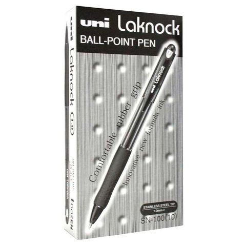 Uni Laknock 1.0mm Retractable Medium Blue SN-100 (Must Order in Multiples of 12)